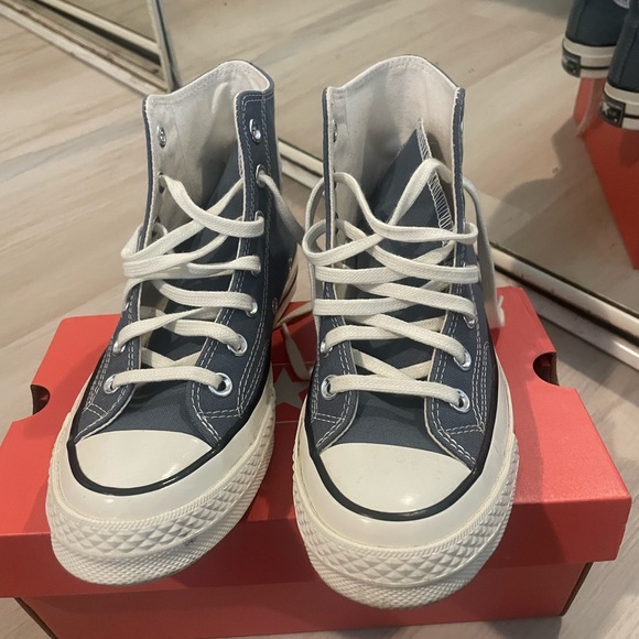 Converse Shoes - Converse High-Top Sneakers - Navy and White